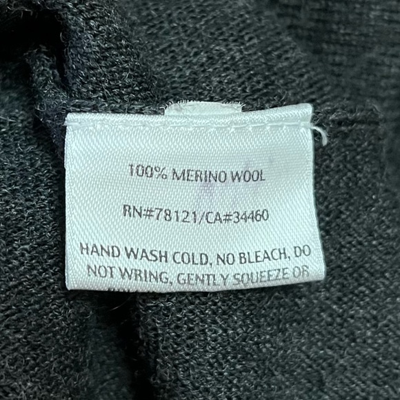 Eileen Fisher Sweater Merino Wool Hi Low Charcoal Gray SZ XS Drop Shoulder Boxy - Picture 10 of 11